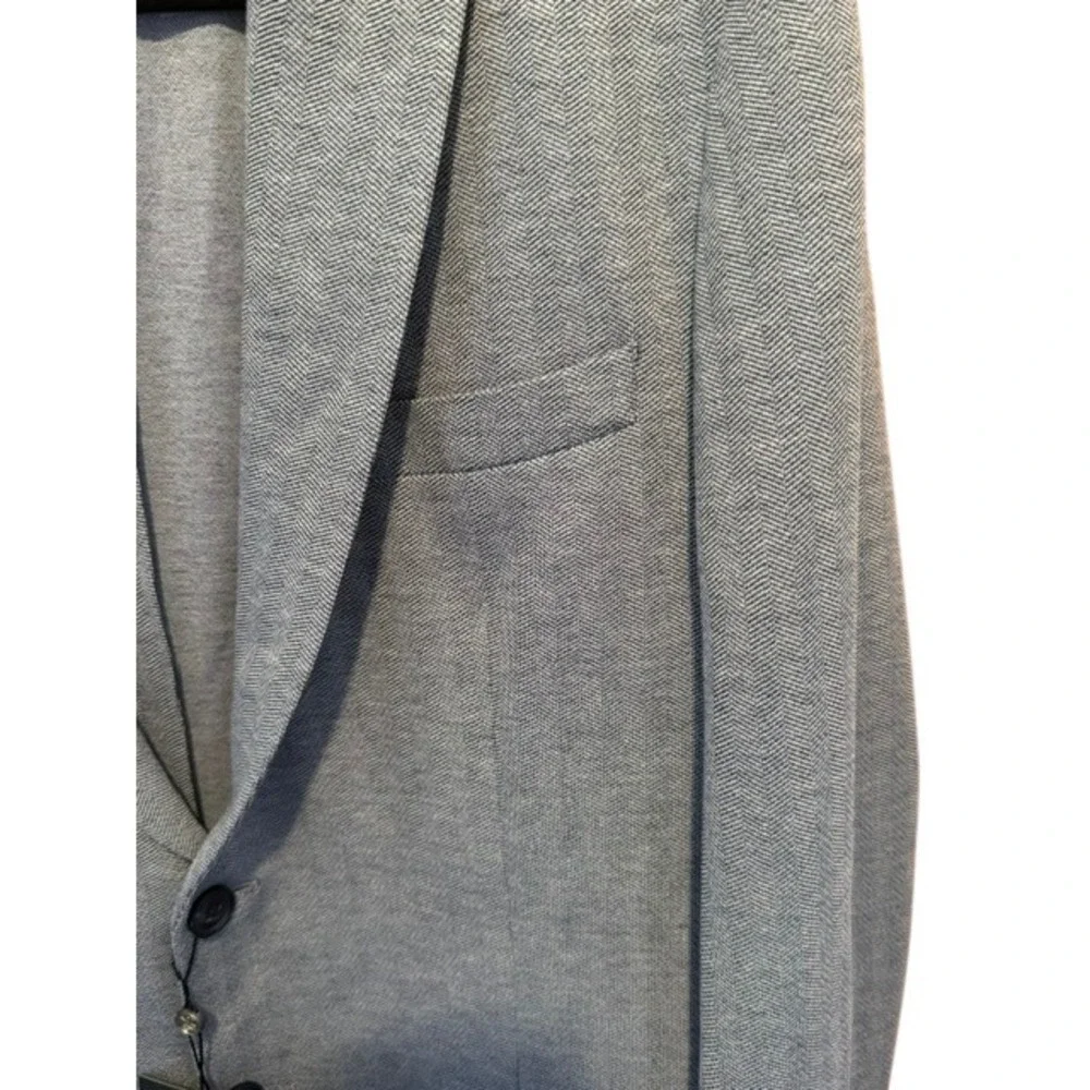 John Varvatos USA Varick Blazer 42R Light Blue Herringbone Two Button Jacket NEW